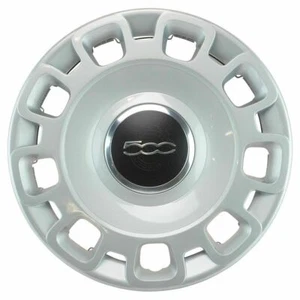 2012-2017 FIAT 500 15" STEEL WHEEL SILVER HUB CAP COVER NEW OEM MOPAR GENUINE - Picture 1 of 2