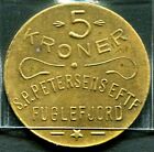 Faroe S P Petersen Eftf Fuglefjord 5 kroner 1929-1933 Sieg #24 XF/aUNC #2