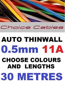30M KIT 0.5mm 12V AUTO CABLE 11A 16/0.2 CAR LOOM WIRE 