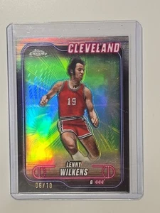 2024-25 Topps Chrome Basketball #14 Lenny Wilkins Black Refractor 06/10 Cavs - Picture 1 of 3