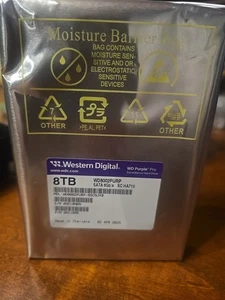 WD Purple Pro 8TB Hard Drive 3.5" SATA 6GBs 256MB HDD WD8002PURP Sealed - Picture 1 of 5
