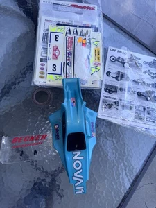 RC 10 Painted Body B-2,B-3  Vintage DECALS Budweiser Novak Penzoil Team Associat - Picture 1 of 12