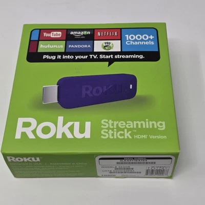 Roku Streaming Stick 3500R com caixa 2ª geração com controle remoto e adaptador de energia EUA - Imagem 1 de 2