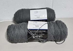 Mainstays 100 % Acryl Garn grau 7 Unzen Knäuel 1 1 1/2 Hälfte  - Bild 1 von 5
