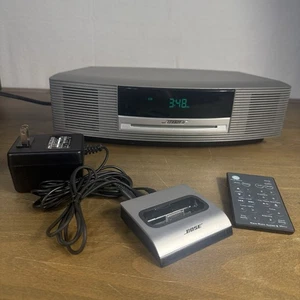 Bose Wave Music System CD & Radio Silber mit Fernbedienung & iPod Connect Kit - Bild 1 von 17