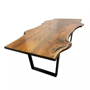 Live Edge English Oak Dining Table – by The Lorimer Workshop – 85” Custom Made - Picture 1 of 15