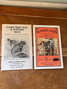 Lot of Funke Trap Tags & Supplies 1989 Blackie’s Blend 1988 Outdoor Hunting Pamp - Picture 1 of 8