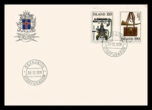 Iceland 1979 FDC, Europa CEPT XX. History Posts and Telecommunications. Lot # 1. - Picture 1 of 2