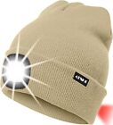 ATNKE 8LED Lighted Knit Hat,USB Rechargeable Running Headlamp Cap Ultra Bright