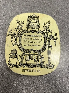 Goddard's Cabinet Makers Wax For Fine Furniture Antique Vtg Wax Polish Tin - Picture 1 of 9