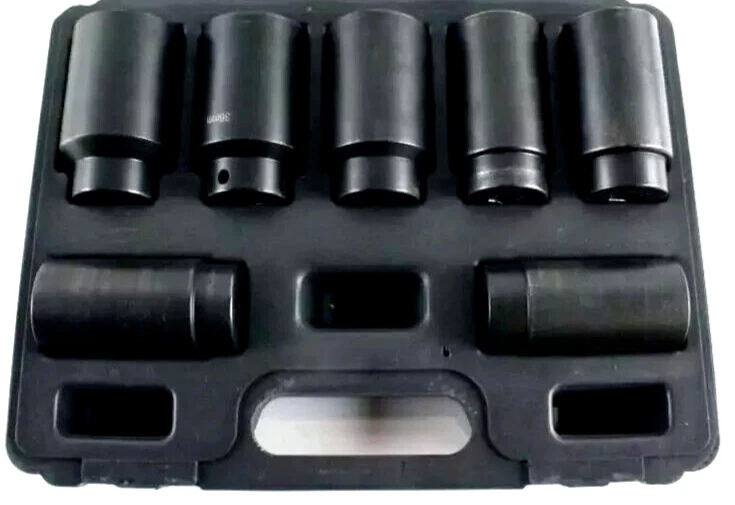 7 PC.FRONT WHEEL 1/2" DRIVE AXLE LOCK -NUT SUCKET SET - Image 1 of 1