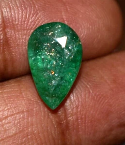 Piedra preciosa suelta pera esmeralda verde colombiana natural de 5 quilates con certificación EGL - Imagen 1 de 5