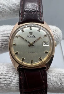 Nivada Compensamatic Manual-wind "Rose Gold Plated" Wrist Watch. Cal 1803 - Picture 1 of 16