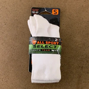 SofSole Youth Shoe Size 13-4 White All Sport Knee High Team Socks 2 Pair NWT - Picture 1 of 3