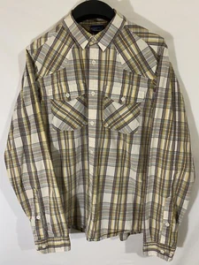 Patagonia Western Shirt Mens Small Brown Plaid Organic Cotton Button Long Sleeve - Picture 1 of 12