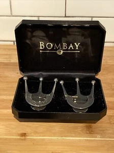 Vintage Bombay Co Serving Spoon & Fork Holders Crown Silver Plated Set - Picture 1 of 3