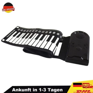 Elektronisches Roll-Piano 49 Tasten Keyboard Lernklavier 16 Ton 4D Stereo-Sound - Bild 1 von 8
