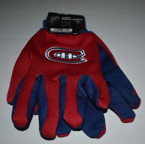 ADULTS CANADIENS NHL HOCKEY ALL PURPOSE/UTILITY WORK GLOVES OLD STYLE Cover