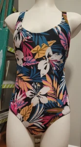 XS * Badeanzug Einteiler * gekreuzter Rücken * Tropical - Bild 1 von 8