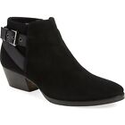 Aquatalia Farin Ladies Black Suede Strap Gaucho Ankle Boot Size Eu 37.5 Uk 4.5