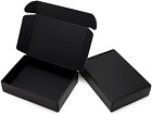 9X6.5X2 Inches Black Shipping Boxes 25 Pack - Corrugated Cardboard Mail
