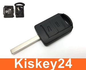 2T Key Blank Housing+Batteriekontakt for Vauxhall Meriva Agila Combo Corsa - Imagen 1 de 4