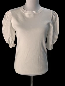 Design 365 Damen Pullover weiß Puffärmel Größe M neu mit Etikett - Bild 1 von 4