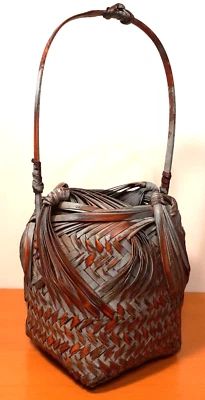 Nice Antique Japanese Ikebana Basket - Image 1 of 4