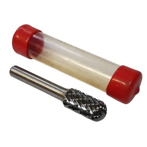 1/2" Carbide Burr Deburring 8mm Shank Solid Carbide Head Round End Cylinder - Picture 1 of 2