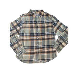 NWT CAT CATERPILLAR Flannel Shirt Sz Small Green/ Orange Plaid - Picture 1 of 4