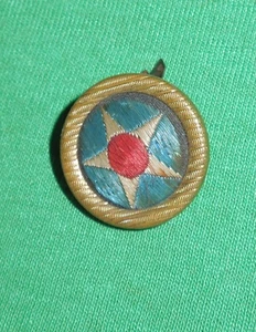 Antique, Original WW2 Era US Army Air Corps Star Insignia...Silk Woven Button - Picture 1 of 3