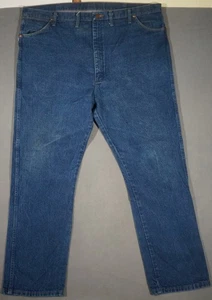XB09420 **WRANGLER** 13MWZPW STRAIGHT LEG MENS BLUE JEANS 46X34 (msr 46"x33.5") - Picture 1 of 6