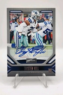 2019 Panini Playbook Rookie Signatures Trysten Hill Auto #198 RC Cowboys  - Image 1 of 2