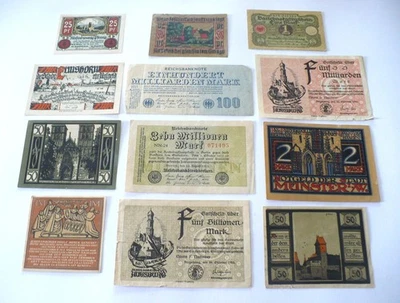 12 Pc. Various Denomination German Money - 1920, 1921, 1923, 1924 - Image 1 of 4