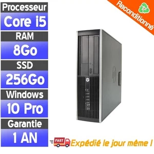 ☑️⭐☑️HP Compaq 8200 Elite SFF - Intel Core i5 - 8Go Ram - 256Go SSD - Windows 10 - Photo 1/5