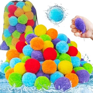 90 globos de agua reutilizables para niños adultos bolas de salpicaduras de agua recargables juguetes - Imagen 1 de 13