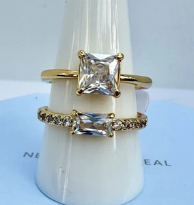 Bombe Party Ring Größe 10 "Schritt in die Zukunft" Diamant CZ vergoldet - Bild 1 von 4