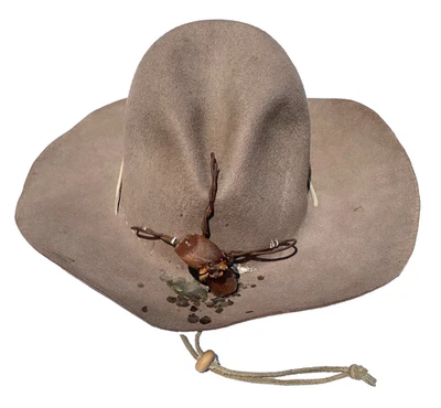 De colección "Sombrero Quigley" de Vaquero - Forma de Mano y Envejecido - Talla 7 3/8 Foto 1 de 4