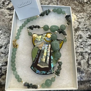 COLLANA ANGELO MOSAICO VINTAGE LEE SANDS ABALONE - Foto 1 di 5