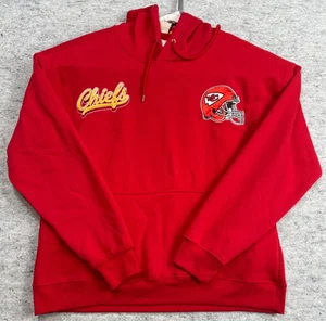 NFL Ultra Game Kansas City Chief Kingdom roter Hoodie Größe Large neu mit Etikett - Bild 1 von 9