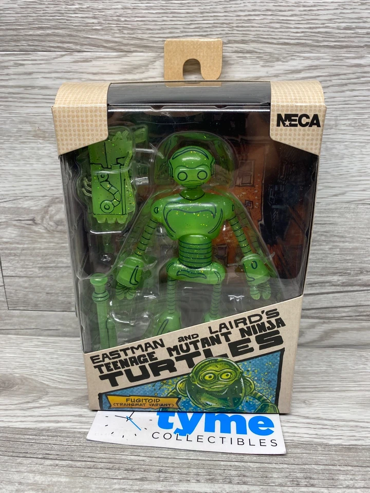 Auténtico NECA Eastman and Laird's TMNT Fugitoid Transmat verde brilla en la oscuridad Foto 1 de 3