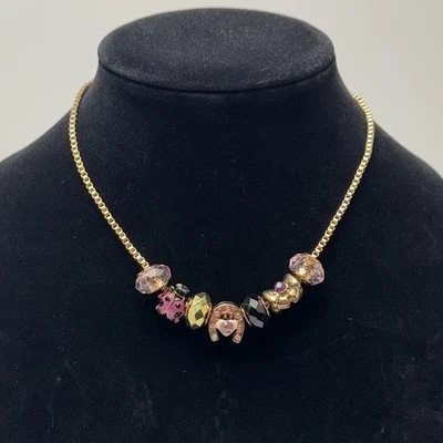 BETSEY JOHNSON удачи подвеска 16» коробка цепочка ожерелье божья коровка подкова бант - Изображение 1 из 4