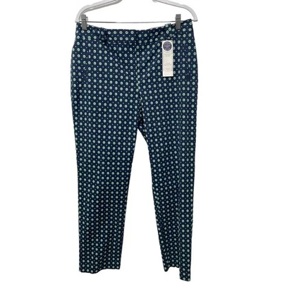 New Charter Club Tummy Slimming Leg Ankle Pants Blue Polka Dot AOP 10 Office - Image 1 of 4