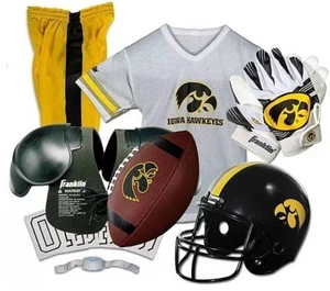 Iowa Hawkeyes Kids NCAA 9pc Deluxe Football Uniform Set, Medium - Picture 1 of 21