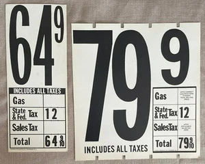 Vintage Gas Price Signs, Empro Products, Flip Placards, Excellent Condition RARE - Picture 1 of 8