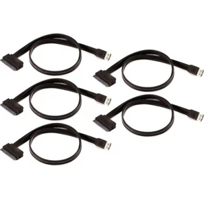 5x 19" External Serial ATA SATA Powered eSATAp To SATA 22 pin HDD Black Cable  - Afbeelding 1 van 3