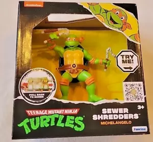 Teenage Mutant Ninja Turtles Sewer Shredders: MICHELANGELO Figure Pull N Go New - Picture 1 of 7