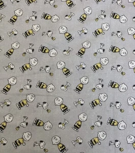 Peanuts Charlie Brown Snoopy  fabric - gray - 100% Cotton - Springs - BTY - Picture 1 of 3
