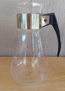 Vintage Pyrex Corning 1960s Atomic Star Burst 6 Cup Coffee Pot Carafe Heatproof - Picture 1 of 7