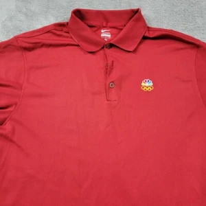 Nike Polo Adulto Grande Rojo Marca Olimpiadas Deportes Hombres Grande - Imagen 1 de 10